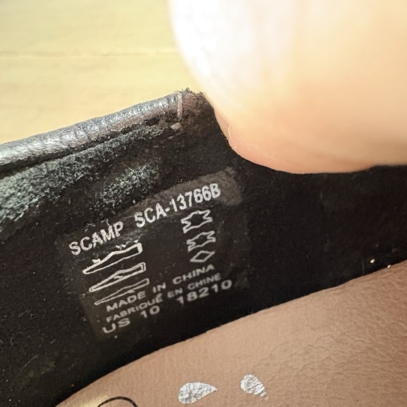 taos scamp womens size 10 shoes black leather slip on comfort work casual flats - Picture 8 of 9